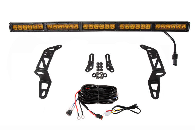 Diode Dynamics 18-21 Jeep JL Wrangler/Gladiator SS30 Bumper Bracket Kit - Amber Driving (Single) Diode Dynamics 18-21 Jeep JL Wrangler/Gladiator SS30 Bumper Bracket Kit - Amber Driving (Single)