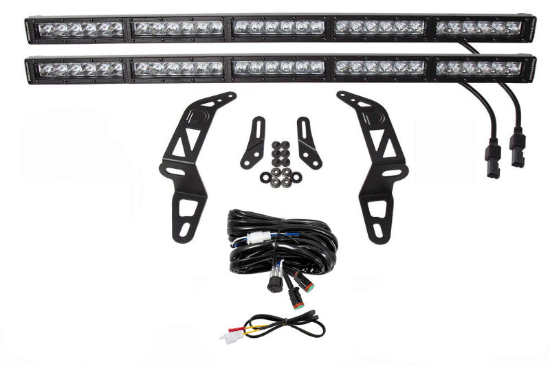 Diode Dynamics 18-21 Jeep JL Wrangler/Gladiator SS30 Bumper Bracket Kit - White Driving Dual Diode Dynamics 18-21 Jeep JL Wrangler/Gladiator SS30 Bumper Bracket Kit - White Driving Dual
