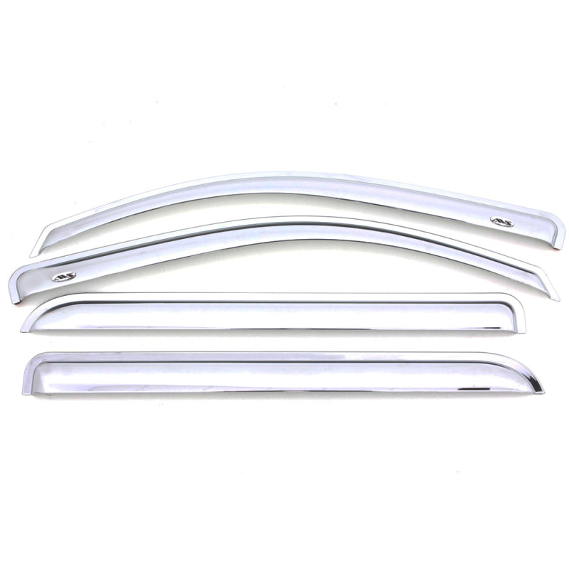 AVS 15-18 Cadillac Escalade ESV Ventvisor Outside Mount Front & Rear Window Deflectors 4pc - Chrome AVS 15-18 Cadillac Escalade ESV Ventvisor Outside Mount Front & Rear Window Deflectors 4pc - Chrome