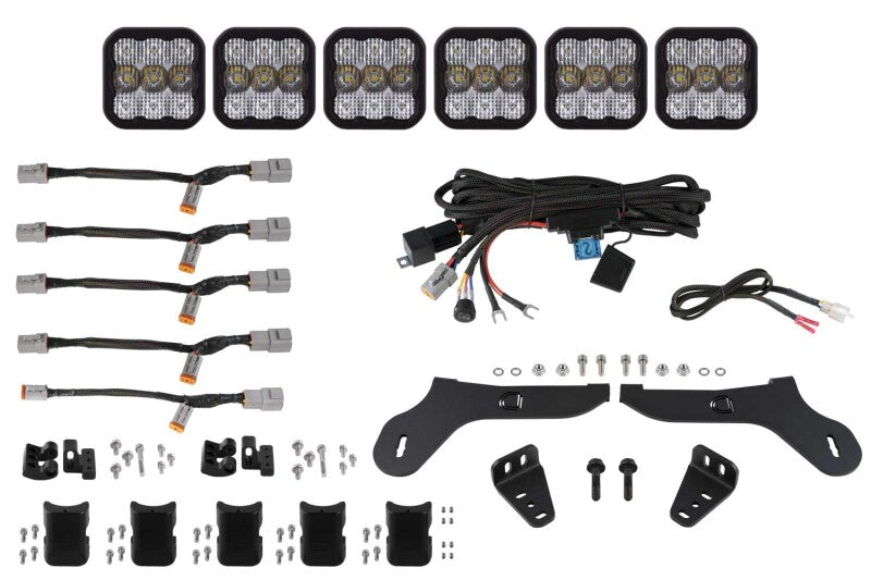 Diode Dynamics 17-20 Ford Raptor SS5 Grille CrossLink Lightbar Kit - Pro White Combo Diode Dynamics 17-20 Ford Raptor SS5 Grille CrossLink Lightbar Kit - Pro White Combo
