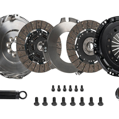 DKM Clutch BMW E46 M3 MS Twin Disc Clutch Kit w/Steel Flywheel (660 ft/lbs Torque)