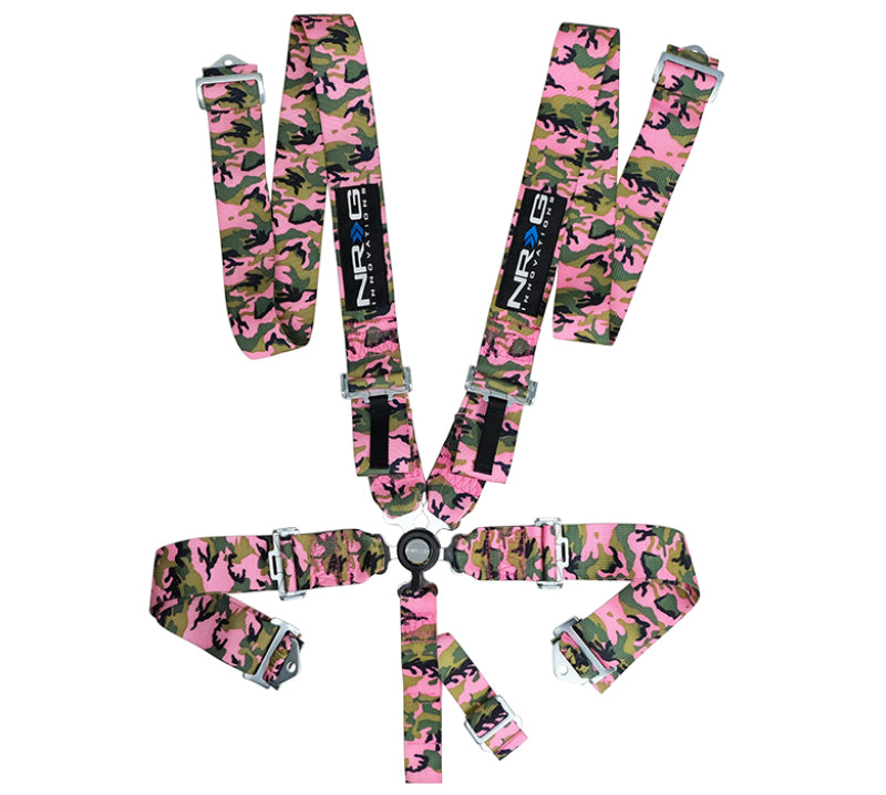 NRG SFI 16.1 5pt 3in. Seat Belt Harness/ Cam Lock - Pink Camo NRG SFI 16.1 5pt 3in. Seat Belt Harness/ Cam Lock - Pink Camo