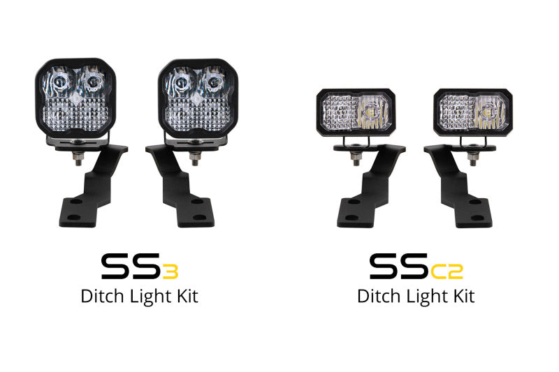 Diode Dynamics 16-21 Toyota Tacoma Stage Series 2in LED Ditch Light Kit - Yellow Pro Combo Diode Dynamics 16-21 Toyota Tacoma Stage Series 2in LED Ditch Light Kit - Yellow Pro Combo