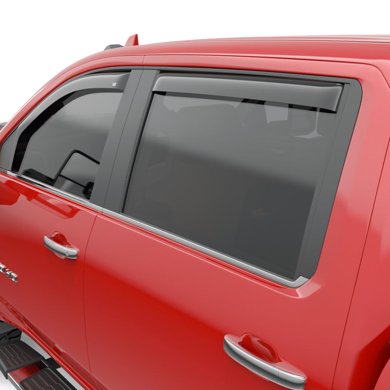 EGR 2019 Chevy 1500 Crew Cab In-Channel Window Visors - Dark Smoke EGR 2019 Chevy 1500 Crew Cab In-Channel Window Visors - Dark Smoke