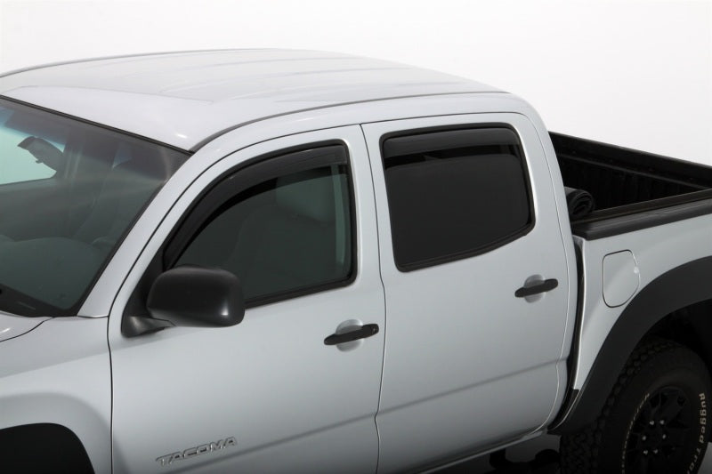 AVS 05-15 Toyota Tacoma Double Cab Ventvisor In-Channel Front & Rear Window Deflectors 4pc - Smoke AVS 05-15 Toyota Tacoma Double Cab Ventvisor In-Channel Front & Rear Window Deflectors 4pc - Smoke