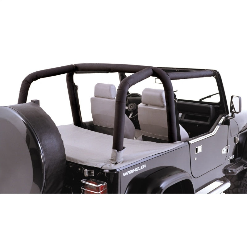 Rugged Ridge Roll Bar Cover Kit Black Denim 97-02 Jeep Wrangler Rugged Ridge Roll Bar Cover Kit Black Denim 97-02 Jeep Wrangler