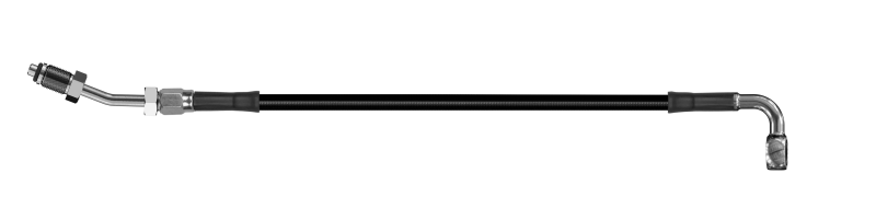Goodridge 78in Universal Clutch Line w/SS Fittings & Black Hose - 90Deg Banjo w/20Deg 7/16 UNF Goodridge 78in Universal Clutch Line w/SS Fittings & Black Hose - 90Deg Banjo w/20Deg 7/16 UNF