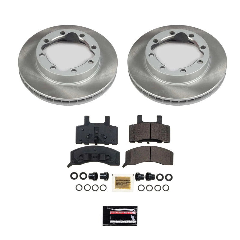 Power Stop 88-00 GMC K3500 Front Semi-Coated Rotor Kit Power Stop 88-00 GMC K3500 Front Semi-Coated Rotor Kit