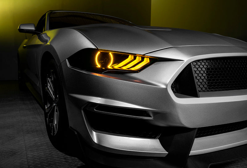 Oracle 18-21 Ford Mustang Dynamic DRL w/ Halo Kit & Sequential Turn Signal - ColorSHIFT Oracle 18-21 Ford Mustang Dynamic DRL w/ Halo Kit & Sequential Turn Signal - ColorSHIFT
