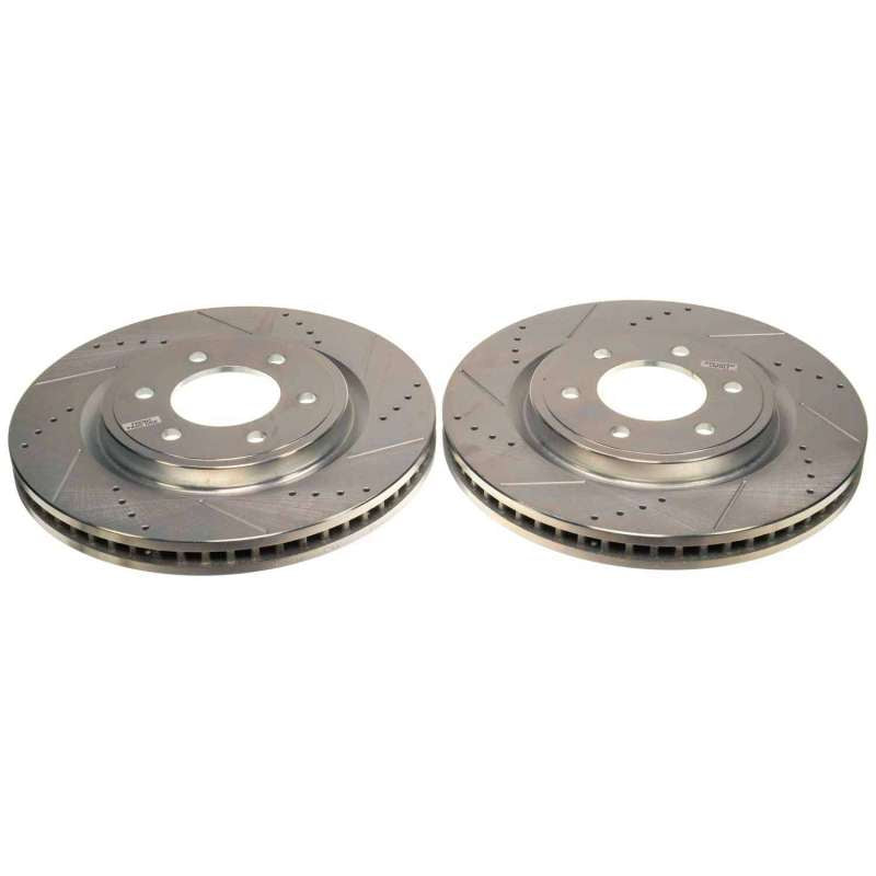 Power Stop 21-22 Ford F-150 Front Drilled & Slotted Rotor (Pair) Power Stop 21-22 Ford F-150 Front Drilled & Slotted Rotor (Pair)