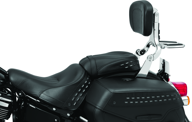 Kuryakyn Fixed Mounts Multi-Purpose Driver & Passenger Backrest 18-Up Softail Black Kuryakyn Fixed Mounts Multi-Purpose Driver & Passenger Backrest 18-Up Softail Black