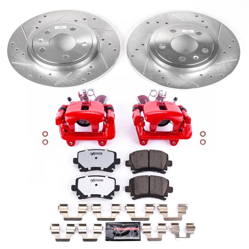 Power Stop 05-09 Audi A4 Rear Z26 Street Warrior Brake Kit w/Calipers Power Stop 05-09 Audi A4 Rear Z26 Street Warrior Brake Kit w/Calipers