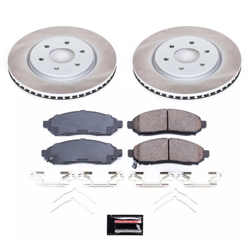 Power Stop 16-22 Nissan Frontier Front Semi-Coated Rotor Kit Power Stop 16-22 Nissan Frontier Front Semi-Coated Rotor Kit