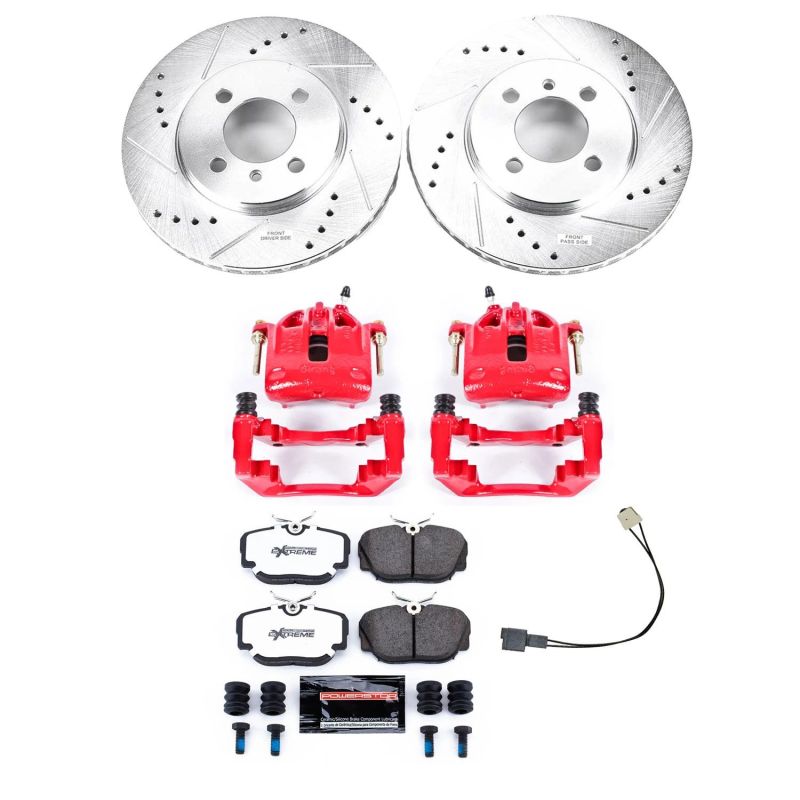 Power Stop 91-92 BMW 318i Front Z26 Street Warrior Brake Kit w/Calipers Power Stop 91-92 BMW 318i Front Z26 Street Warrior Brake Kit w/Calipers