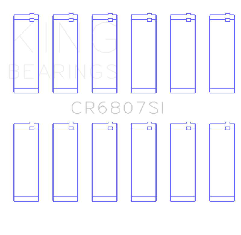King Engine Bearings Ford V6 Triton/Ohv (Od+.002in) (Size +0.50mm) Connecting Rod Bearing Set King Engine Bearings Ford V6 Triton/Ohv (Od+.002in) (Size +0.50mm) Connecting Rod Bearing Set