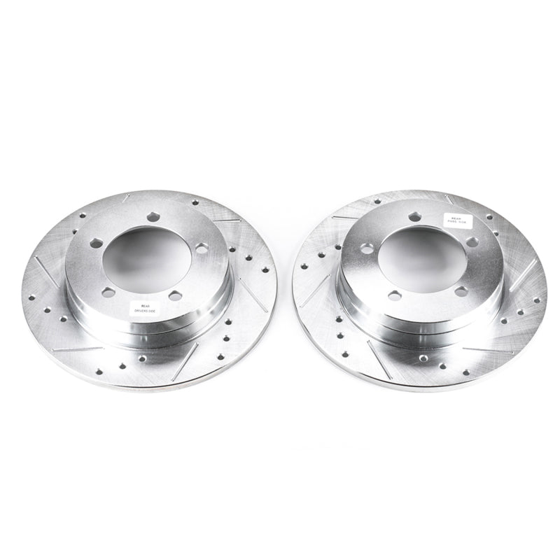 Power Stop 90-94 Eagle Talon Rear Evolution Drilled & Slotted Rotors - Pair Power Stop 90-94 Eagle Talon Rear Evolution Drilled & Slotted Rotors - Pair