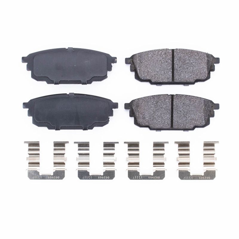 Power Stop 01-03 Mazda Protege Rear Z17 Evolution Ceramic Brake Pads w/Hardware Power Stop 01-03 Mazda Protege Rear Z17 Evolution Ceramic Brake Pads w/Hardware