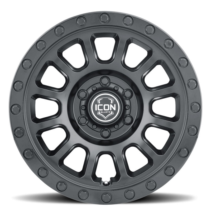 ICON Hulse 17 X 8.5 6 X 5.5 0mm Offset 4.75in BS Double Black ICON Hulse 17 X 8.5 6 X 5.5 0mm Offset 4.75in BS Double Black