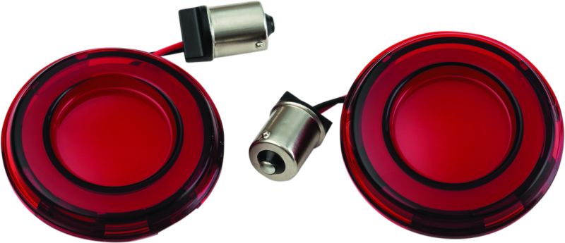 Kuryakyn Tracer L.E.D. Front Turn Signal Insert Red Light Red Lens 1156 Kuryakyn Tracer L.E.D. Front Turn Signal Insert Red Light Red Lens 1156