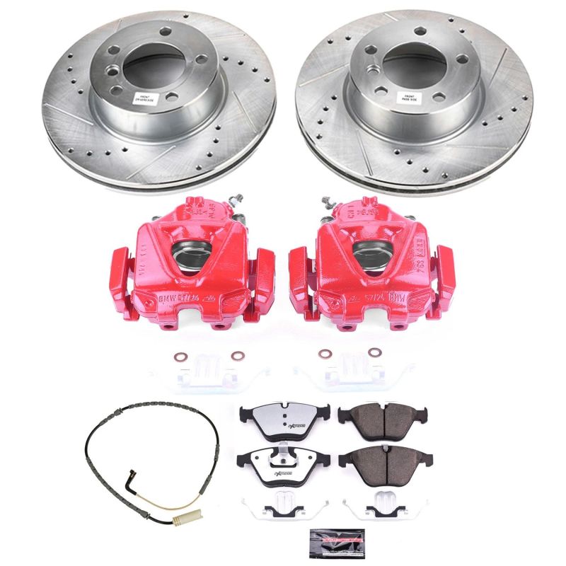 Power Stop 09-10 BMW 328i xDrive Front Z26 Street Warrior Brake Kit w/Calipers Power Stop 09-10 BMW 328i xDrive Front Z26 Street Warrior Brake Kit w/Calipers