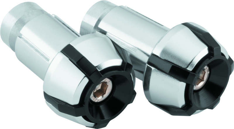 BikeMaster Anti-Vibration Bar Ends - Black/Silver BikeMaster Anti-Vibration Bar Ends - Black/Silver