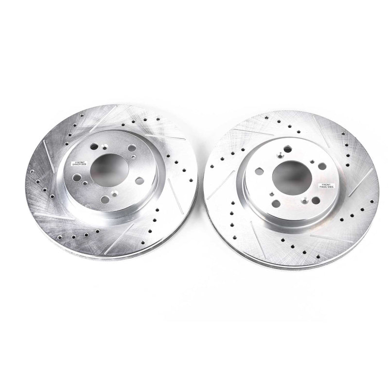 Power Stop 05-12 Acura RL Front Evolution Drilled & Slotted Rotors - Pair Power Stop 05-12 Acura RL Front Evolution Drilled & Slotted Rotors - Pair