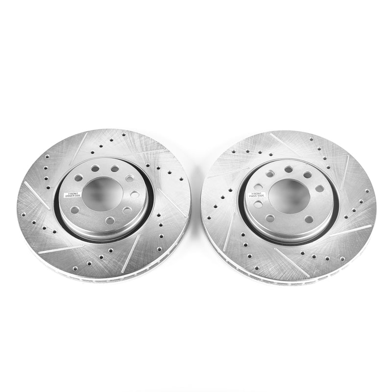 Power Stop 03-11 Saab 9-3 Front Evolution Drilled & Slotted Rotors - Pair Power Stop 03-11 Saab 9-3 Front Evolution Drilled & Slotted Rotors - Pair