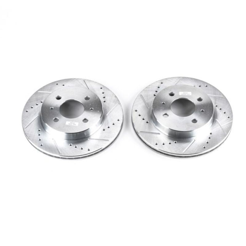 Power Stop 91-92 Saturn SC Front Evolution Drilled & Slotted Rotors - Pair Power Stop 91-92 Saturn SC Front Evolution Drilled & Slotted Rotors - Pair