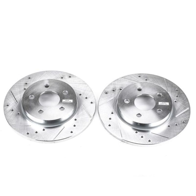 Power Stop 02-08 Jaguar X-Type Rear Evolution Drilled & Slotted Rotors - Pair Power Stop 02-08 Jaguar X-Type Rear Evolution Drilled & Slotted Rotors - Pair
