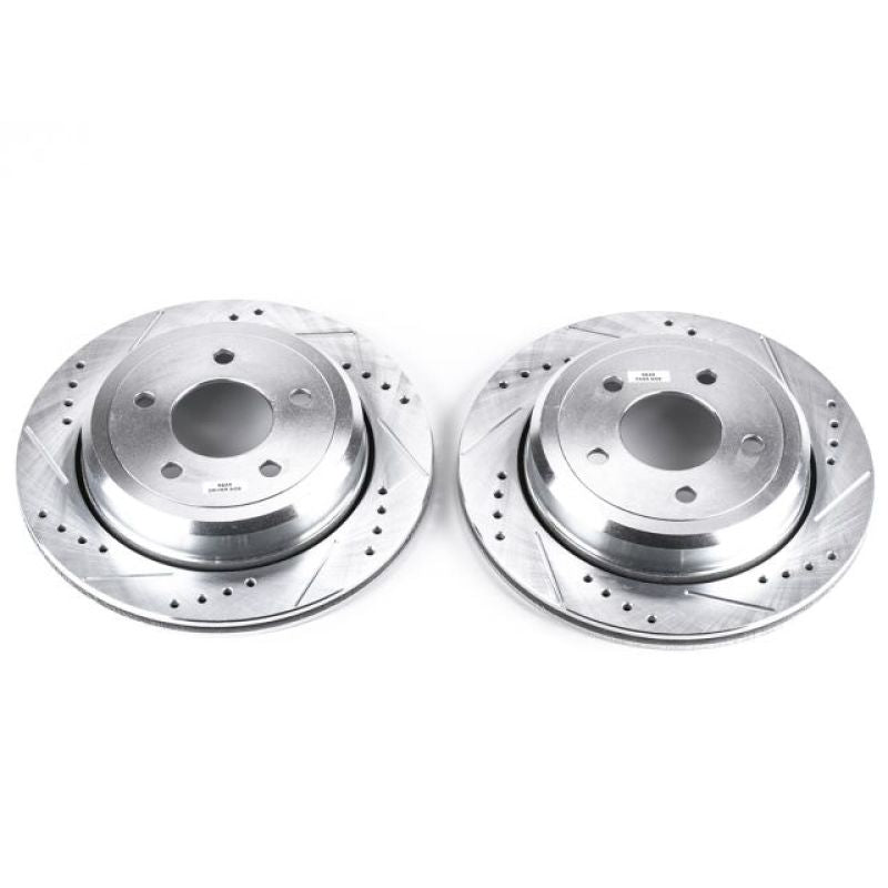 Power Stop 03-11 Ford Crown Victoria Rear Evolution Drilled & Slotted Rotors - Pair Power Stop 03-11 Ford Crown Victoria Rear Evolution Drilled & Slotted Rotors - Pair