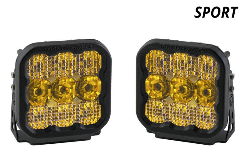 Diode Dynamics SS5 LED Pod Sport - Yellow Driving (Pair) Diode Dynamics SS5 LED Pod Sport - Yellow Driving (Pair)