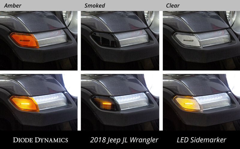 Diode Dynamics 18-21 Jeep JL Wrangler/Gladiator Sidemarkers - Amber (set) Diode Dynamics 18-21 Jeep JL Wrangler/Gladiator Sidemarkers - Amber (set)