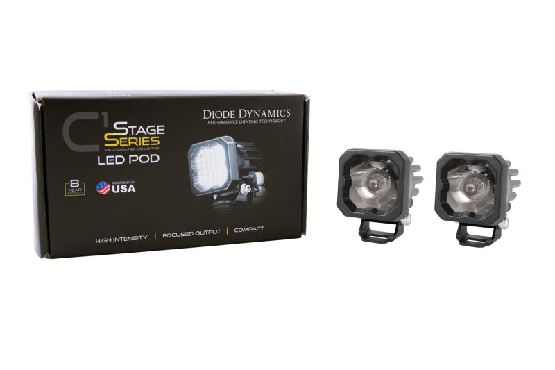 Diode Dynamics Stage Series C1 LED Pod Pro - White Flood Standard ABL (Pair) Diode Dynamics Stage Series C1 LED Pod Pro - White Flood Standard ABL (Pair)