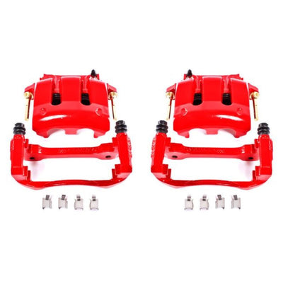 Power Stop 05-14 Ford Mustang Front Red Calipers w/Brackets - Pair