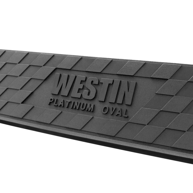 Westin 2019 Chevrolet Silverado/Sierra 1500 Crew Cab Platinum 4 Oval Nerf Step Bars - Black Westin 2019 Chevrolet Silverado/Sierra 1500 Crew Cab Platinum 4 Oval Nerf Step Bars - Black