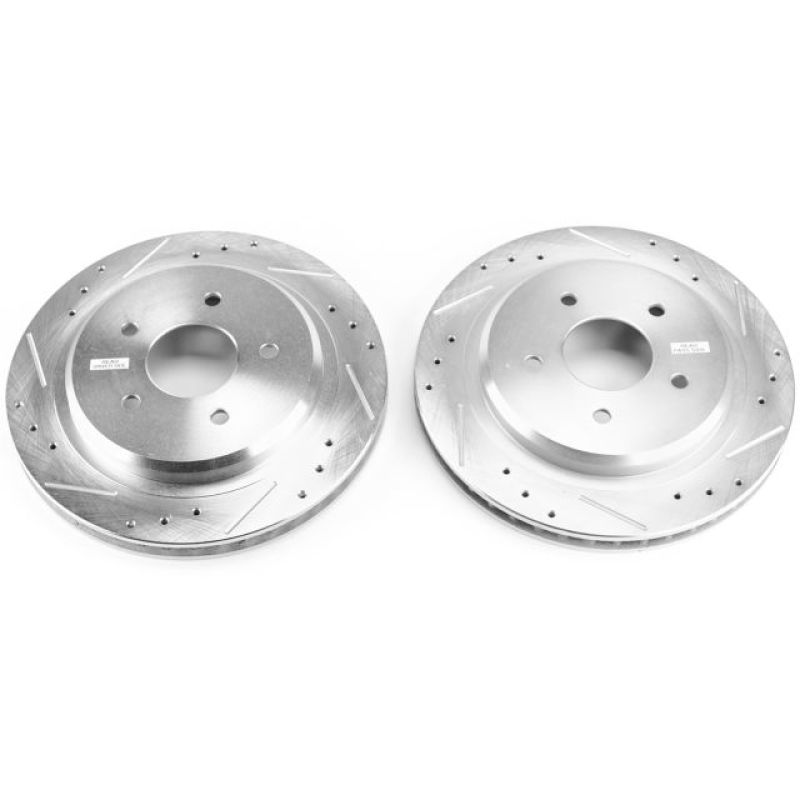 Power Stop 04-09 Cadillac XLR Rear Evolution Drilled & Slotted Rotors - Pair Power Stop 04-09 Cadillac XLR Rear Evolution Drilled & Slotted Rotors - Pair