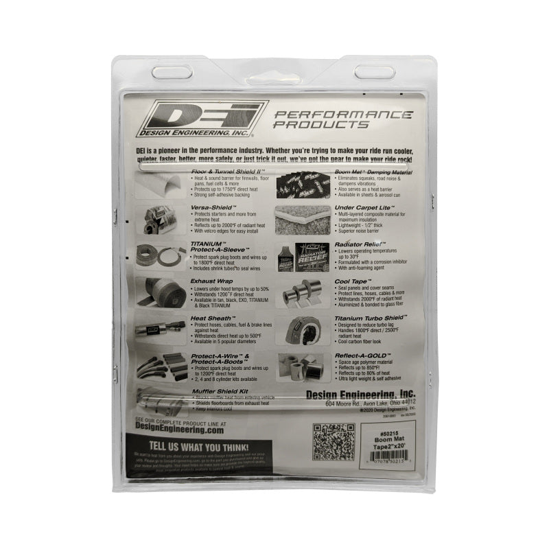 DEI Boom Mat Damping Tape 2in x 20ft Roll DEI Boom Mat Damping Tape 2in x 20ft Roll