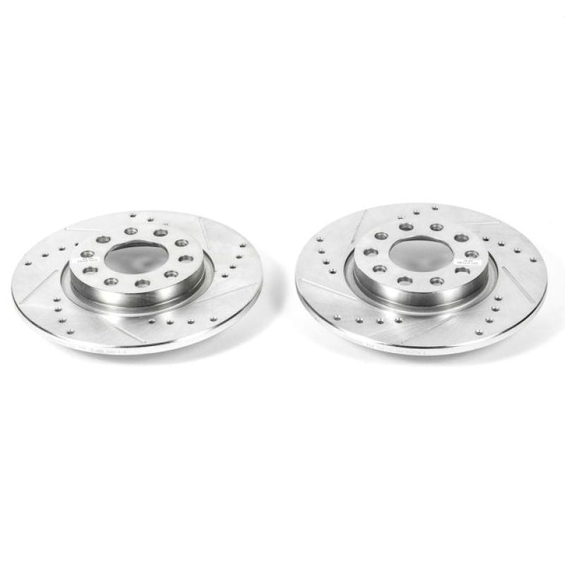 Power Stop 15-17 Chrysler 200 Rear Evolution Drilled & Slotted Rotors - Pair Power Stop 15-17 Chrysler 200 Rear Evolution Drilled & Slotted Rotors - Pair