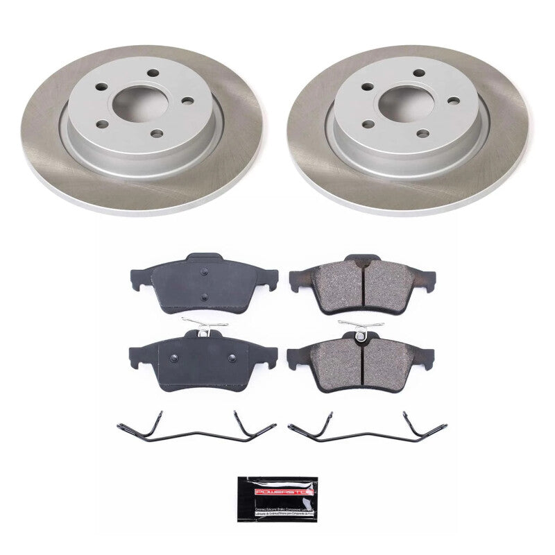 Power Stop 06-11 Volvo V50 Rear Semi-Coated Rotor Kit Power Stop 06-11 Volvo V50 Rear Semi-Coated Rotor Kit