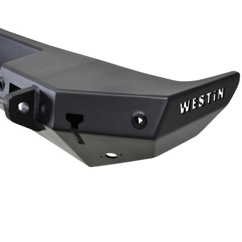 Westin 18-19 Jeep Wrangler JL WJ2 Rear Bumper w/  Sensors (Excl. Wrangler JK) - Textured Black Westin 18-19 Jeep Wrangler JL WJ2 Rear Bumper w/  Sensors (Excl. Wrangler JK) - Textured Black