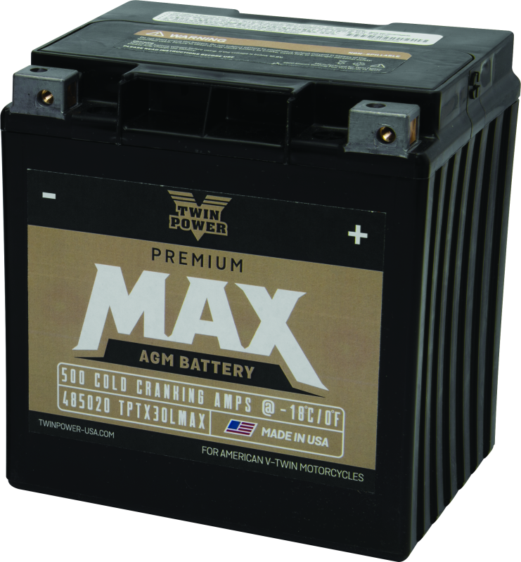 Twin Power GYZ-32HL Premium MAX Battery Replaces H-D 66010-97A Made in USA 500 CCA Twin Power GYZ-32HL Premium MAX Battery Replaces H-D 66010-97A Made in USA 500 CCA