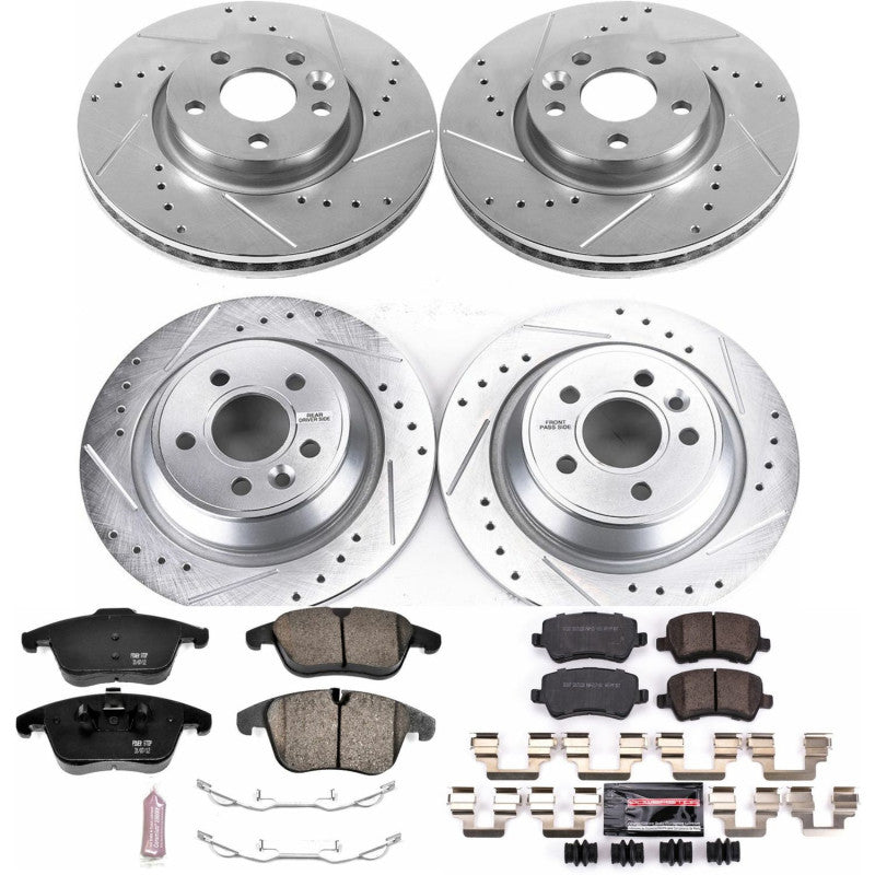 Power Stop 12-15 Land Rover Range Rover Evoque Front & Rear Z23 Evolution Brake Kit Power Stop 12-15 Land Rover Range Rover Evoque Front & Rear Z23 Evolution Brake Kit