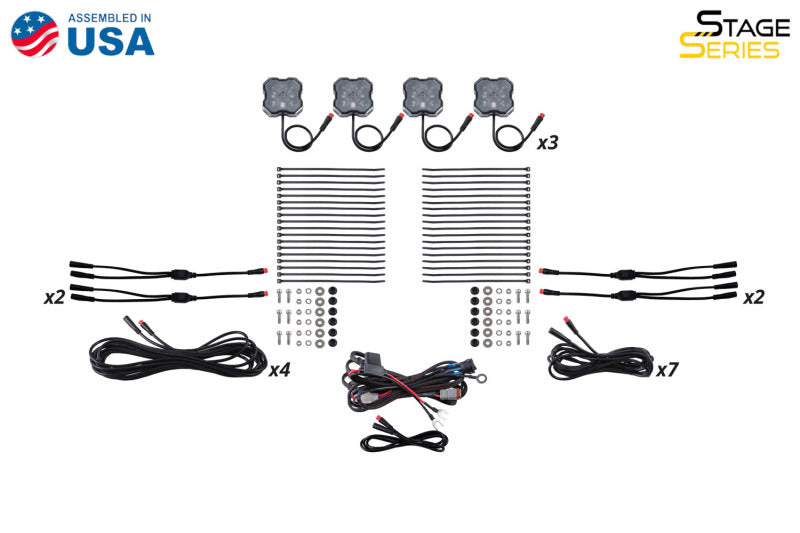 Diode Dynamics RGBW Rock Light Installer Magnet Mount Kit w/Controller (12-pack) Diode Dynamics RGBW Rock Light Installer Magnet Mount Kit w/Controller (12-pack)