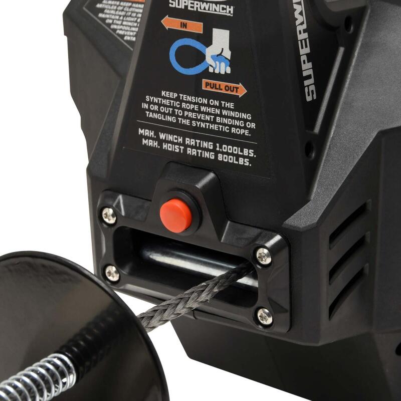 Superwinch Hand Hauler 1000 Winch 24 VDC 1000 lbs Line Pull Soft Shackle Rope End Safely Superwinch Hand Hauler 1000 Winch 24 VDC 1000 lbs Line Pull Soft Shackle Rope End Safely