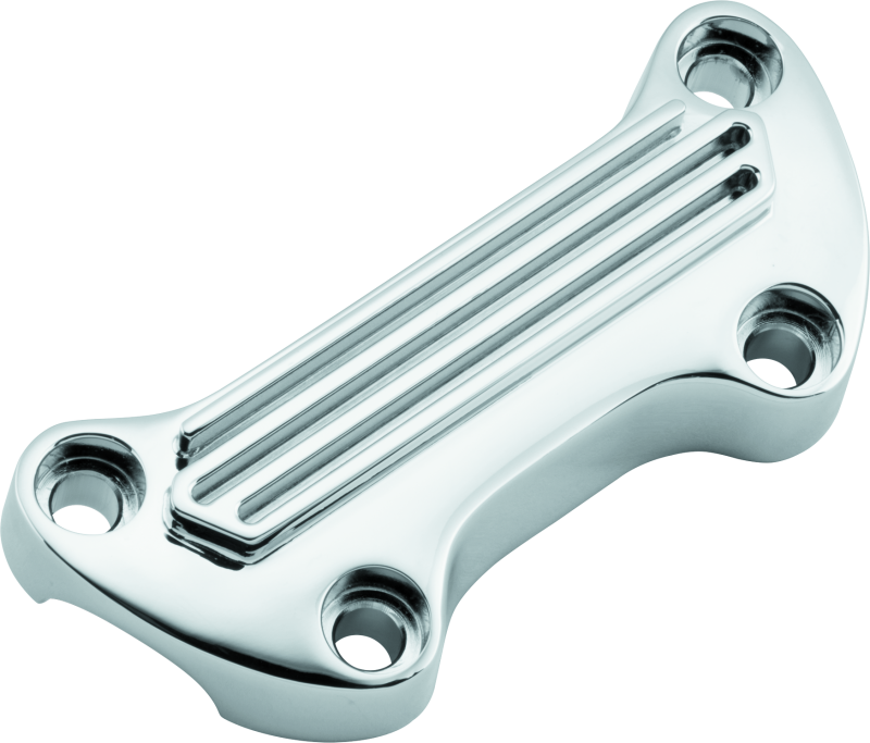 Bikers Choice 74-Up Chrome Finned Handlebar Clamp Bikers Choice 74-Up Chrome Finned Handlebar Clamp