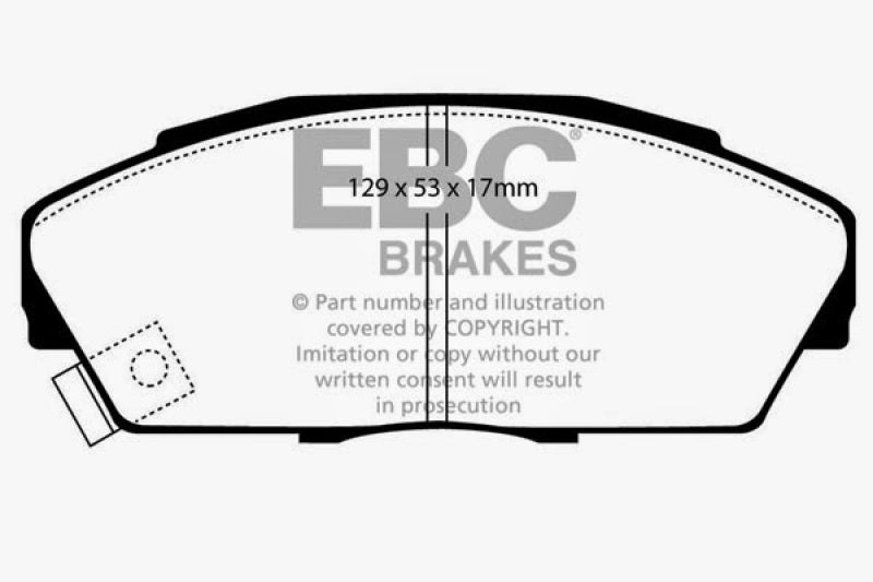 EBC 92-94 Acura Integra 1.7 Vtec Yellowstuff Front Brake Pads EBC 92-94 Acura Integra 1.7 Vtec Yellowstuff Front Brake Pads