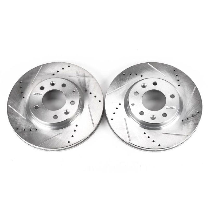 Power Stop 07-12 Mazda CX-7 Front Evolution Drilled & Slotted Rotors - Pair Power Stop 07-12 Mazda CX-7 Front Evolution Drilled & Slotted Rotors - Pair