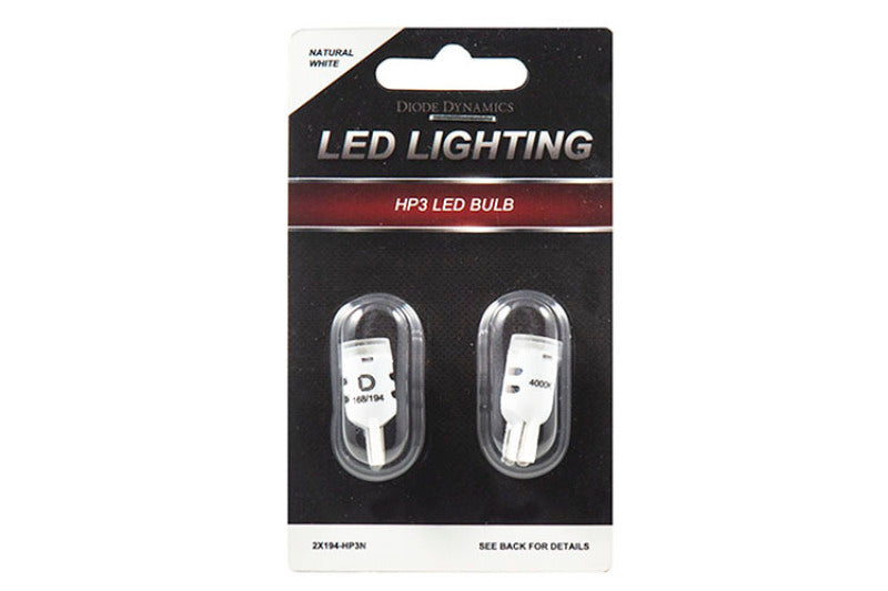 Diode Dynamics 194 LED Bulb HP3 LED Natural - White (Pair) Diode Dynamics 194 LED Bulb HP3 LED Natural - White (Pair)