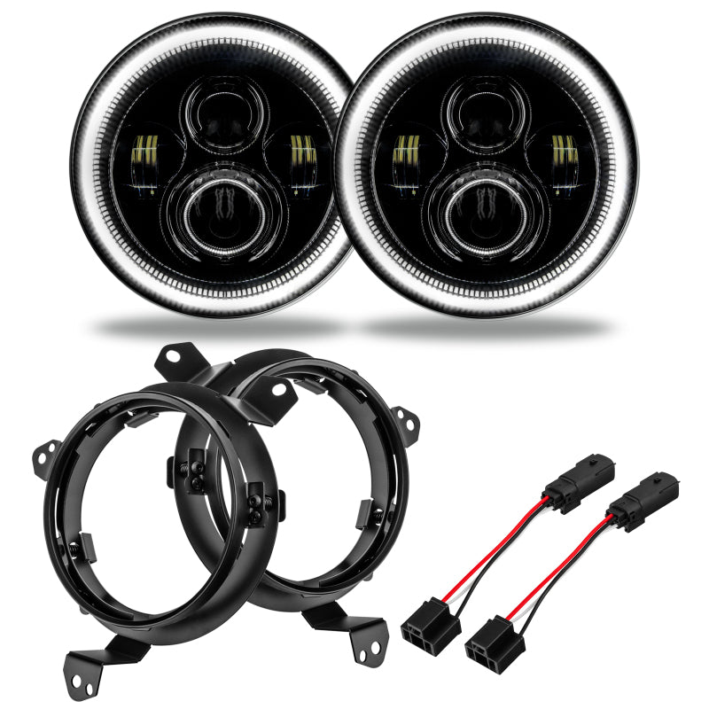 Oracle Jeep Wrangler JL/Gladiator JT 7in. High Powered LED Headlights (Pair) - White SEE WARRANTY Oracle Jeep Wrangler JL/Gladiator JT 7in. High Powered LED Headlights (Pair) - White SEE WARRANTY