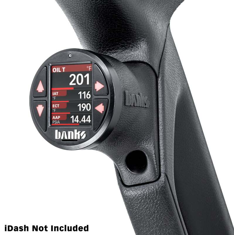 Banks Power 18-23 Jeep Wrangler/Gladiator - iDash Stealth Single Gauge Pod Kit Banks Power 18-23 Jeep Wrangler/Gladiator - iDash Stealth Single Gauge Pod Kit